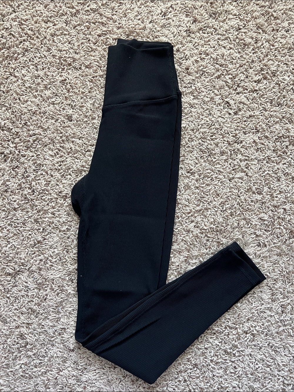 BuffBunny Black Ribbed Kids Leggings